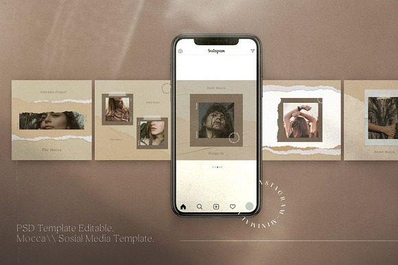 MOCCA-Fashion Branding Social Media in Instagram Templates - product preview 4