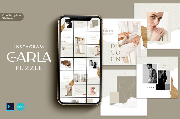 PUZZLE Bundle Instagram - PS & Canva in Instagram Templates - product preview 26