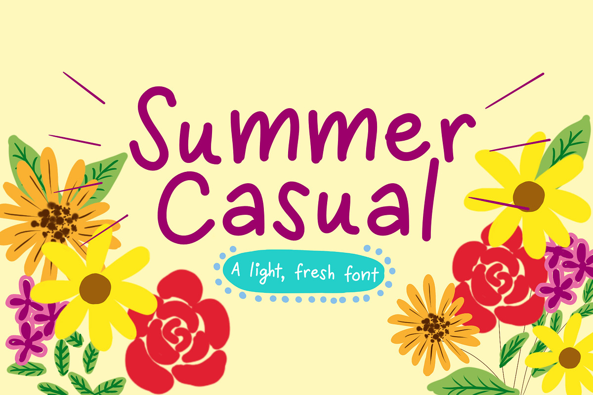 Summer Casual Font in Display Fonts - product preview 8