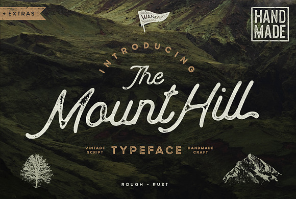 MountHill Vintage Script + Extras in Display Fonts - product preview 12