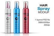Hair Spray Bottle Mockup Vol. 4