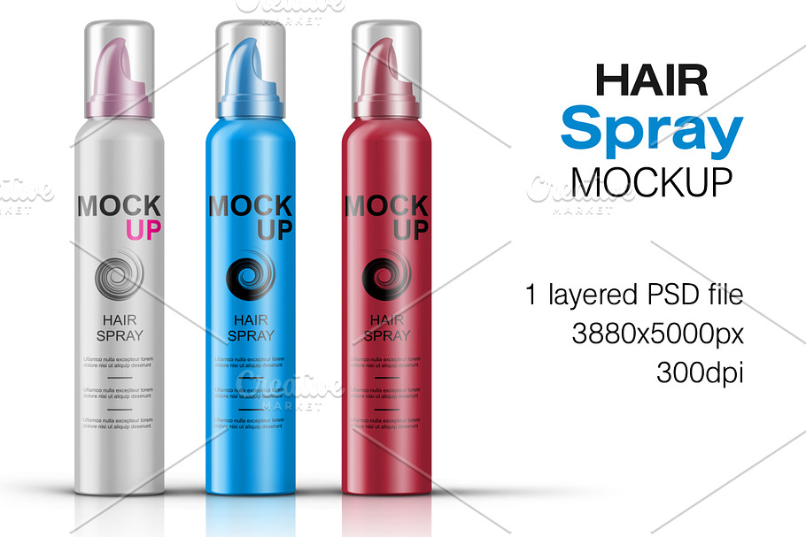 Hair Spray Bottle Mockup Vol. 4 in Product Mockups - product preview 8