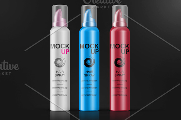 Hair Spray Bottle Mockup Vol. 4 in Product Mockups - product preview 1