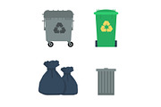 Various garbage containers