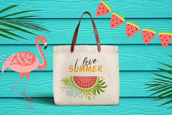 Summer clipart Cute tropical clipart in Illustrations - product preview 3