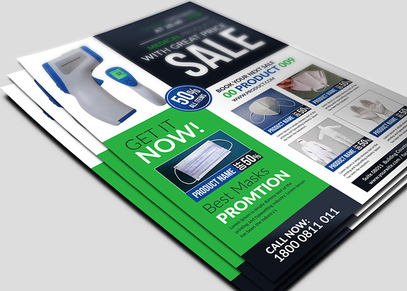 Medical Product Flyer Template in Flyer Templates - product preview 2