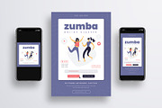 Zumba Online Class Flyer Set