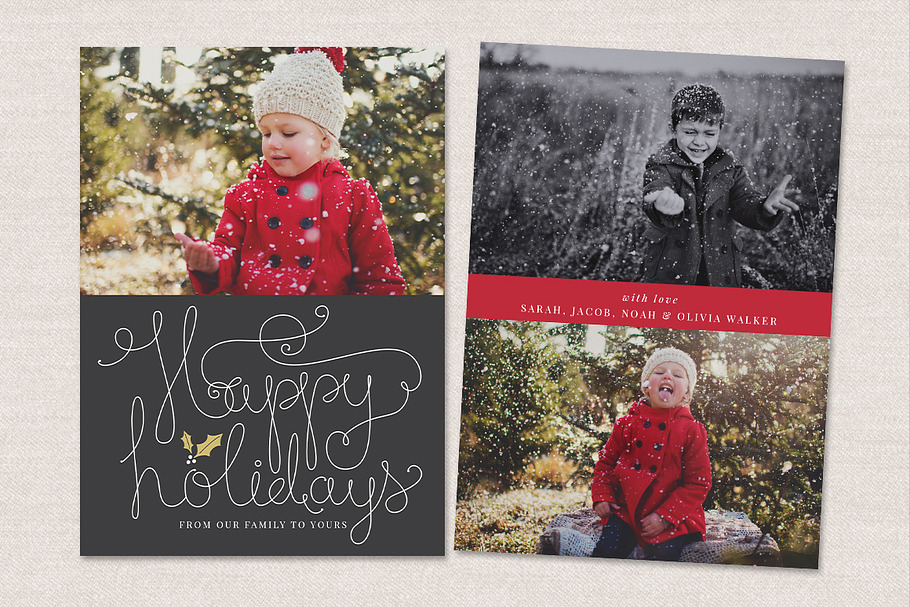 Christmas Card Template CC030 in Card Templates - product preview 8