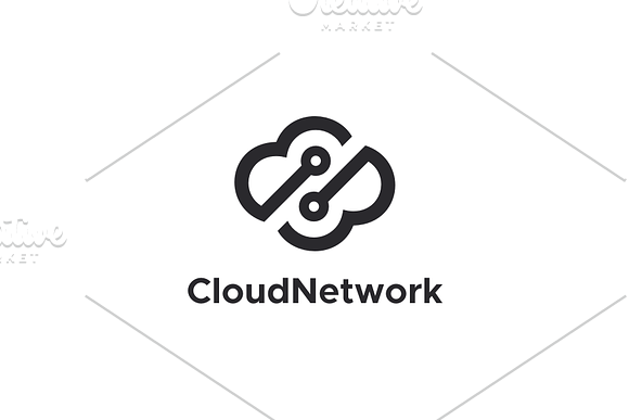 Cloud Network Logo in Logo Templates - product preview 2
