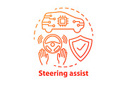 Steering assist concept icon