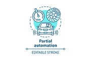 Partial automation concept icon