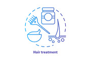 Hair treatment blue concept icon