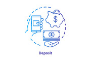 Deposit concept icon