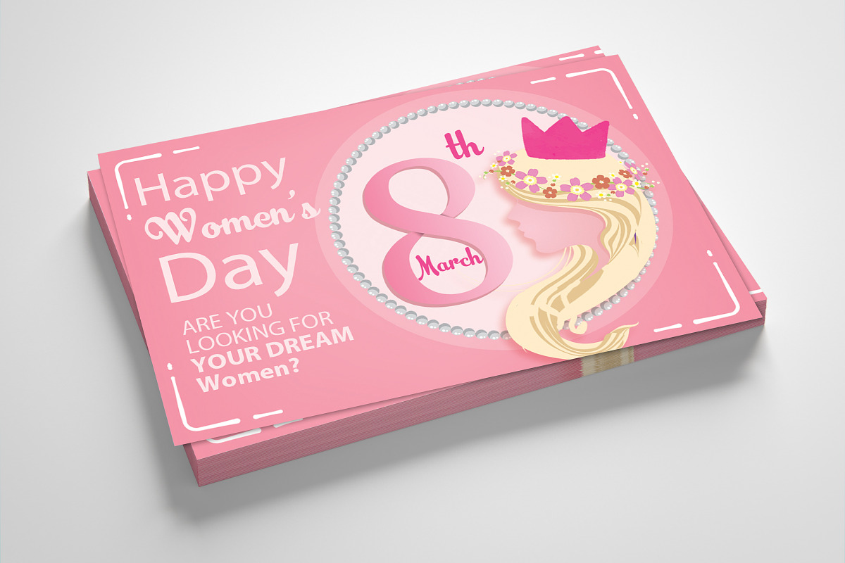 Happy Women's Day Card Template in Card Templates - product preview 8