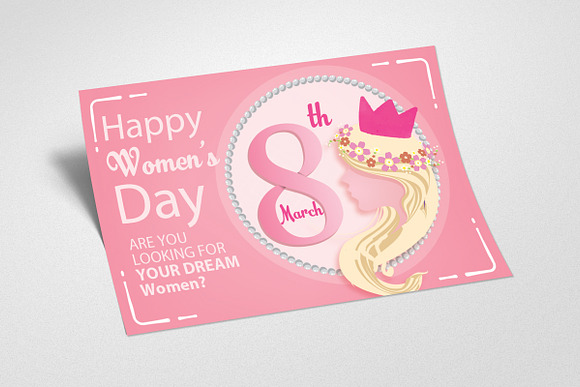 Happy Women's Day Card Template in Card Templates - product preview 1