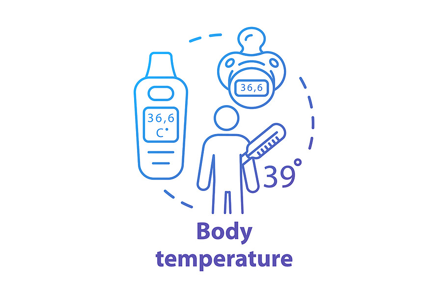 Body temperature measuring gadgets
