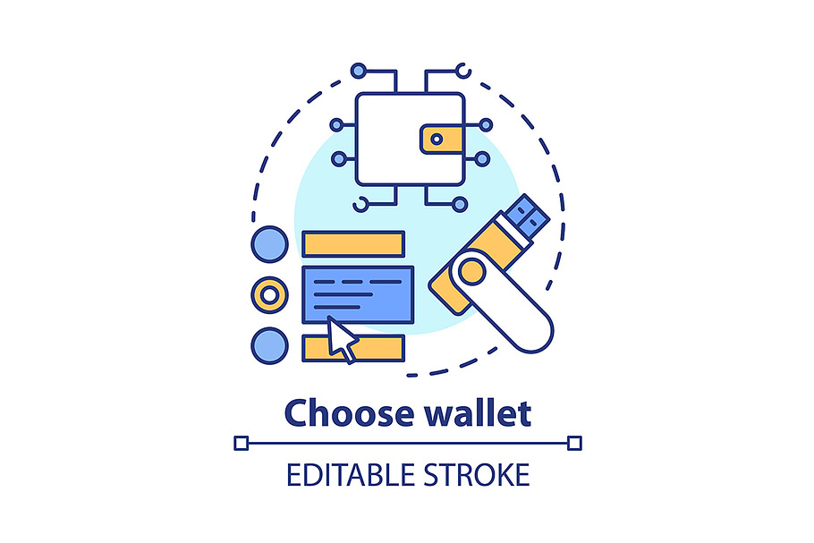 Choose wallet concept icon