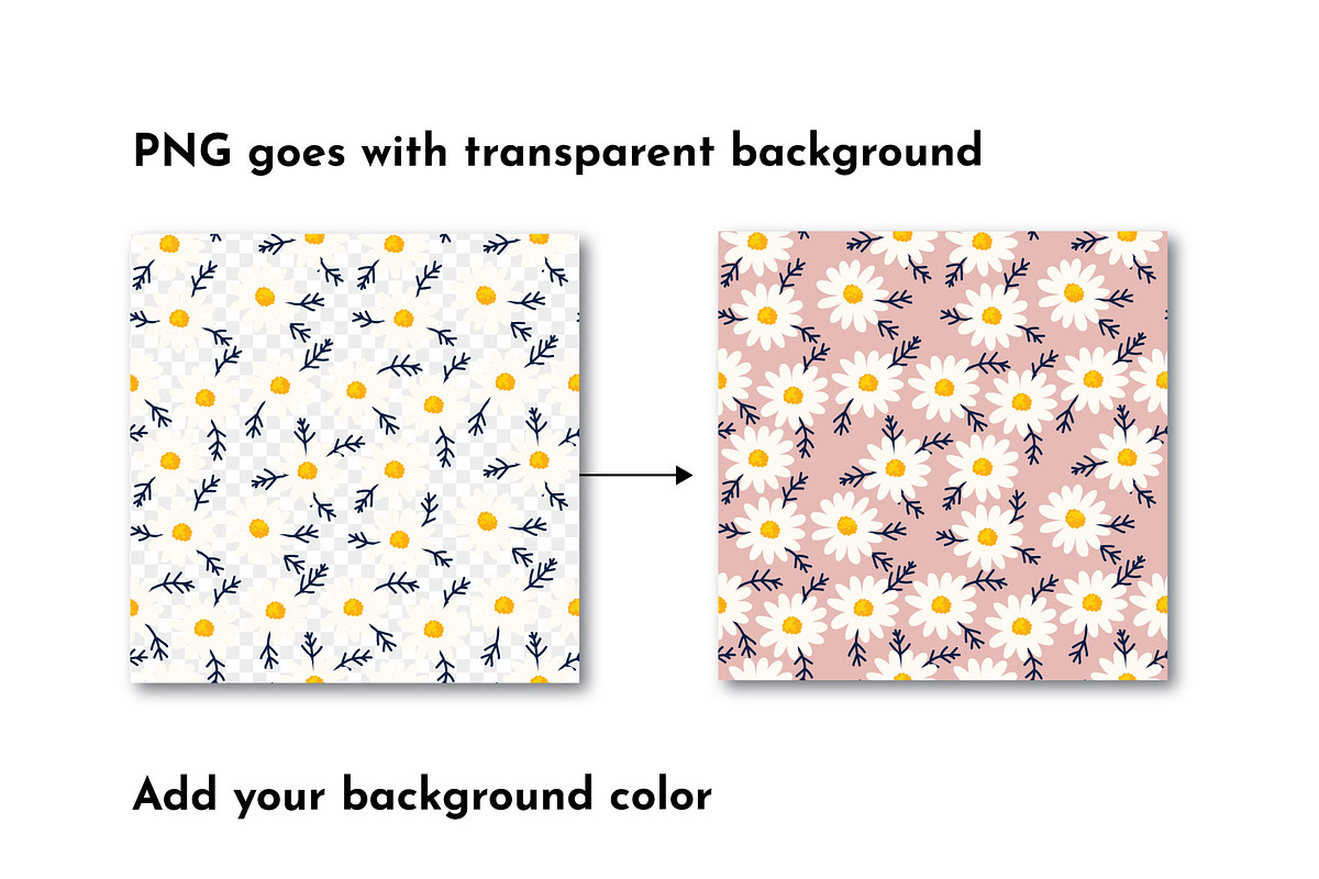 Floral Fabric Pattern. Daisy in Patterns - product preview 8