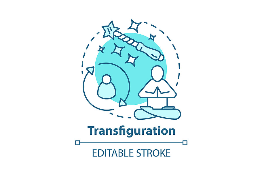 Transfiguration concept icon in Icons - product preview 8