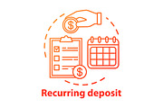 Recurring deposit concept icon