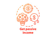 Get passive income concept icon