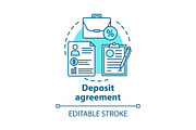Deposit agreement concept icon