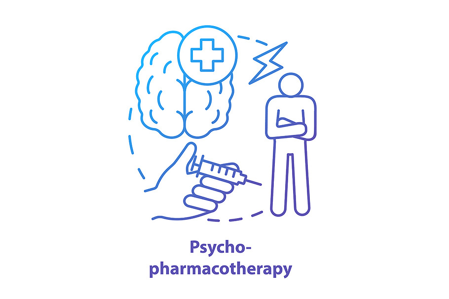 Psychopharmacotherapy concept icon in Icons - product preview 8
