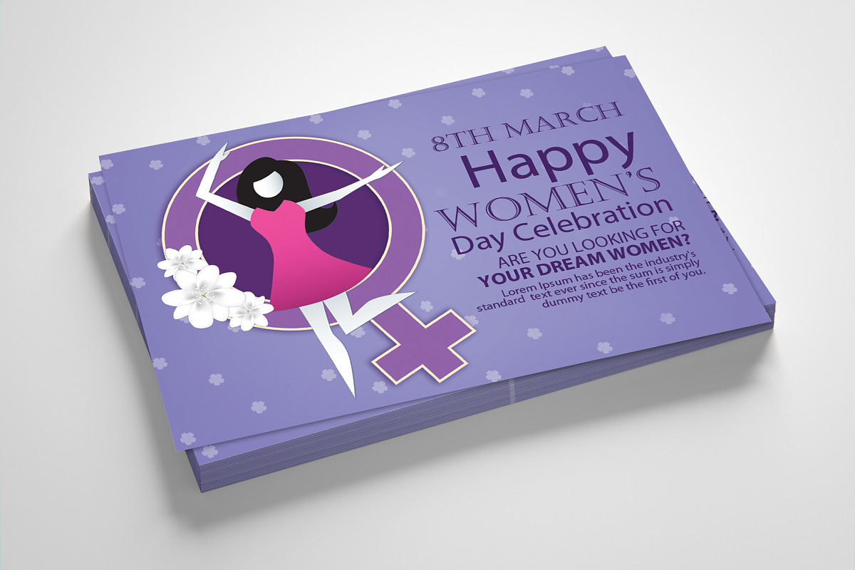 Happy Women's Day Card in Card Templates - product preview 8