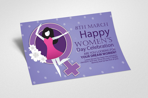 Happy Women's Day Card in Card Templates - product preview 1