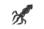 Squid glyph icon