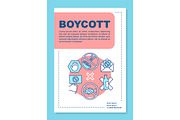 Food boycott poster template layout