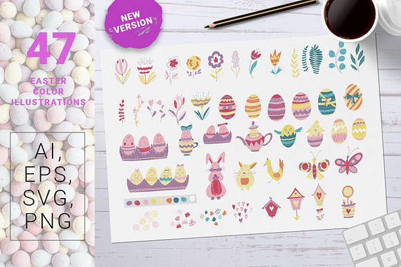 Fresh Eggs - Easter design kit in Objects - product preview 11