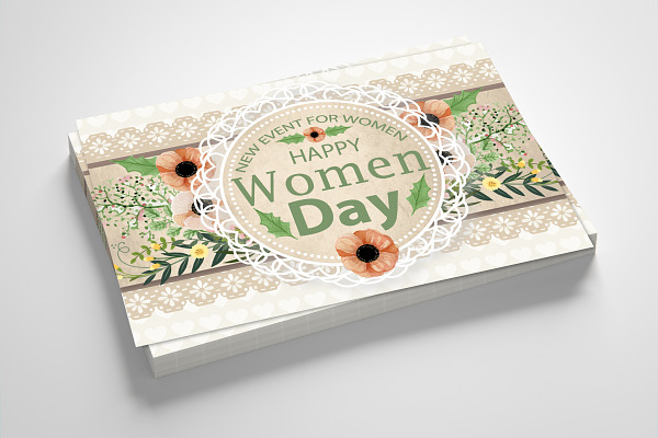 Floral Women's Day Greeting Card