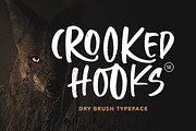 Crooked Hooks - Dry Brush Font
