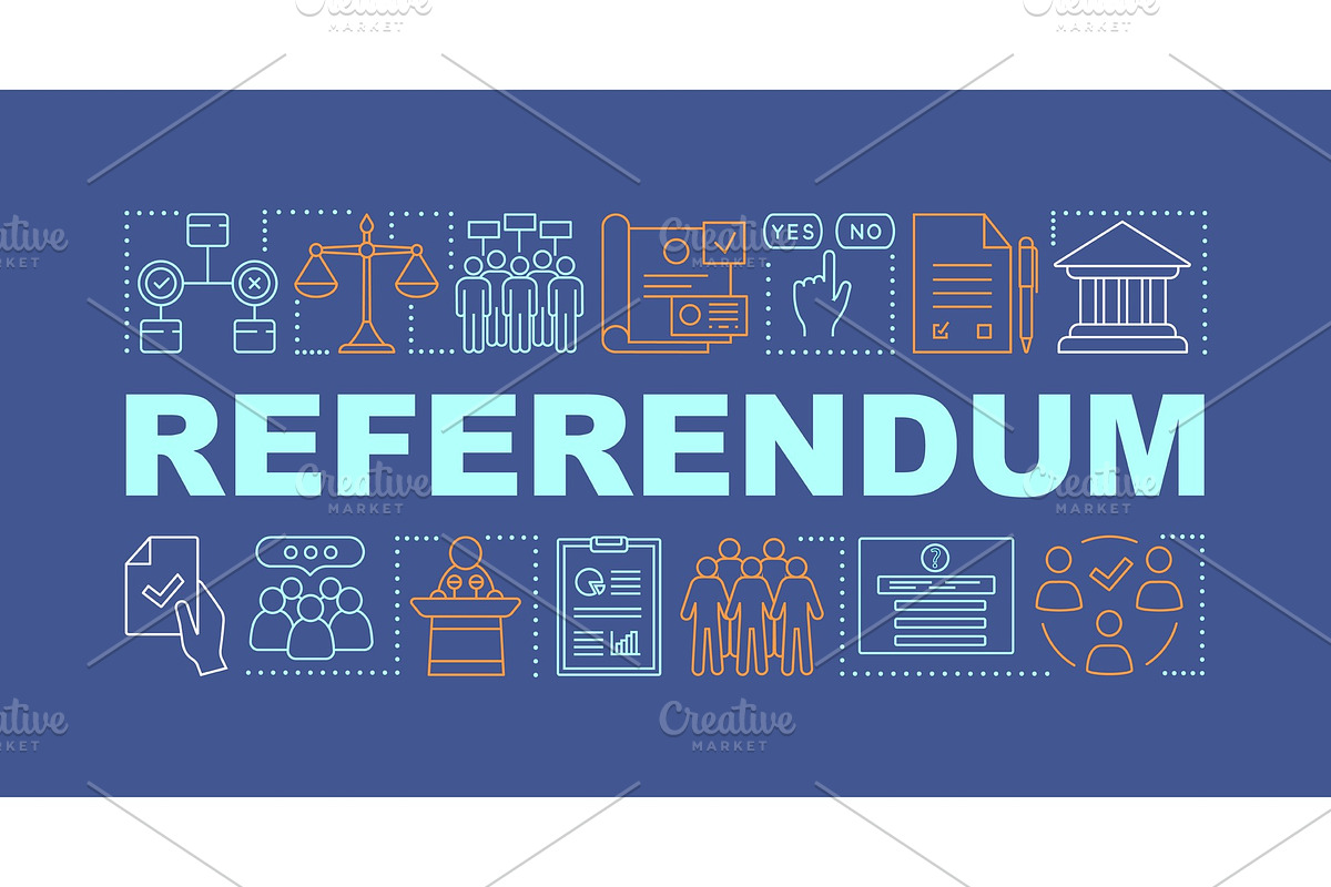 Referendum word concepts banner in Icons - product preview 8