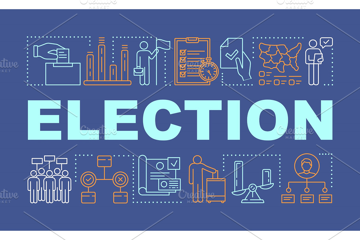 Election word concepts banner in Icons - product preview 8