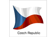 Czech flag, flag of Czech Republic