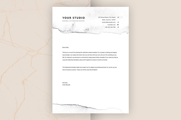 Simplify Minimal Letterhead in Stationery Templates - product preview 2