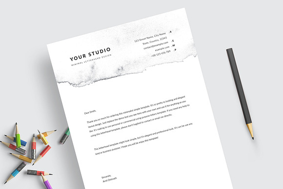 Simplify Minimal Letterhead in Stationery Templates - product preview 3