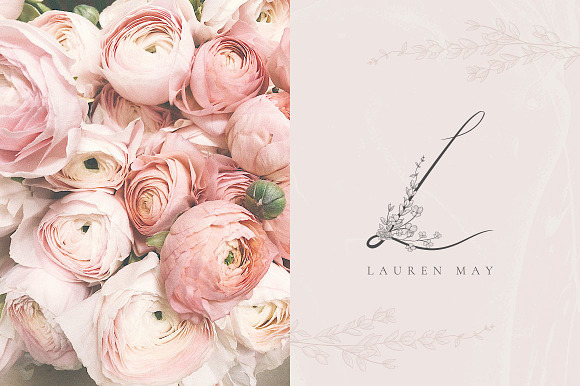 Flowered Uppercase Monograms. in Illustrations - product preview 5