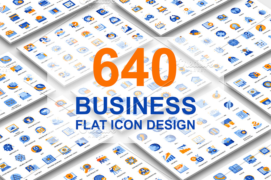 Big Collection Business Flat Icons in Icons - product preview 8