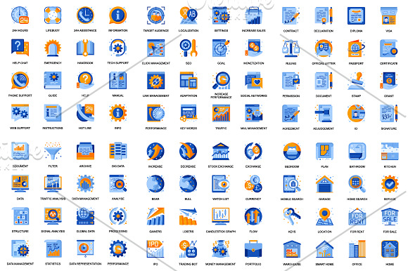Big Collection Business Flat Icons in Icons - product preview 2
