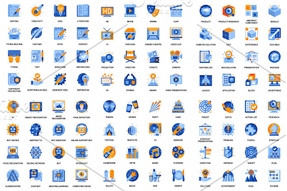 Big Collection Business Flat Icons in Icons - product preview 3