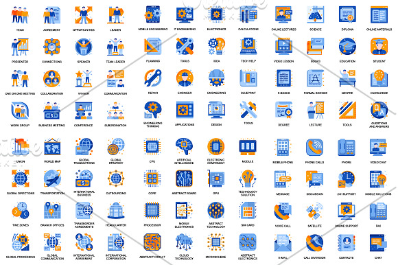 Big Collection Business Flat Icons in Icons - product preview 5