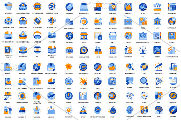Big Collection Business Flat Icons in Icons - product preview 6