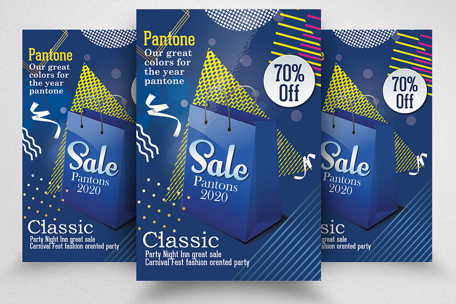 Pantone 2020 Sale Offer Flyer in Flyer Templates - product preview 8