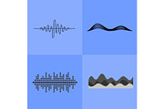 Equalizer Interface Icons Vector