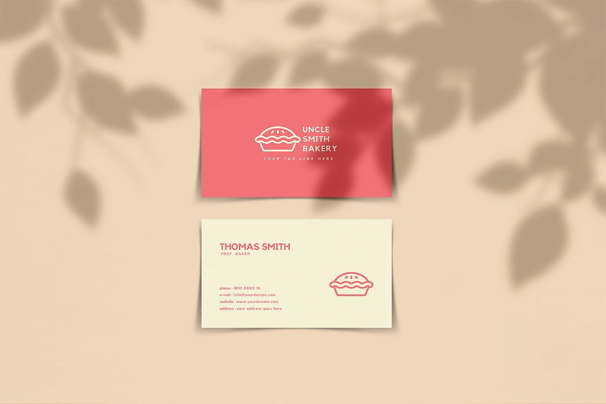 Minimal Bakery Business Card in Business Card Templates - product preview 8