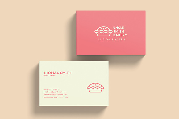 Minimal Bakery Business Card in Business Card Templates - product preview 7