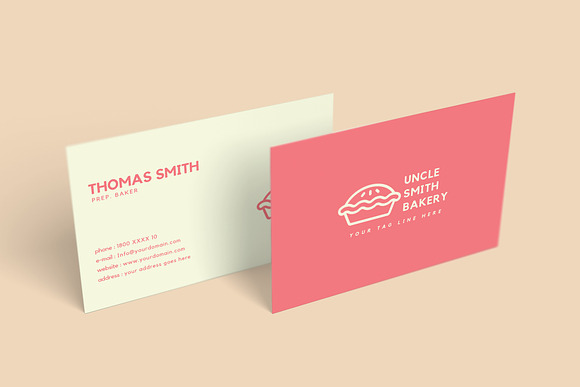 Minimal Bakery Business Card in Business Card Templates - product preview 8